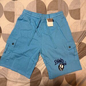 Chrome Hearts x Matty Boy Jogger Shorts Blue with Cargo Pockets Size XXL